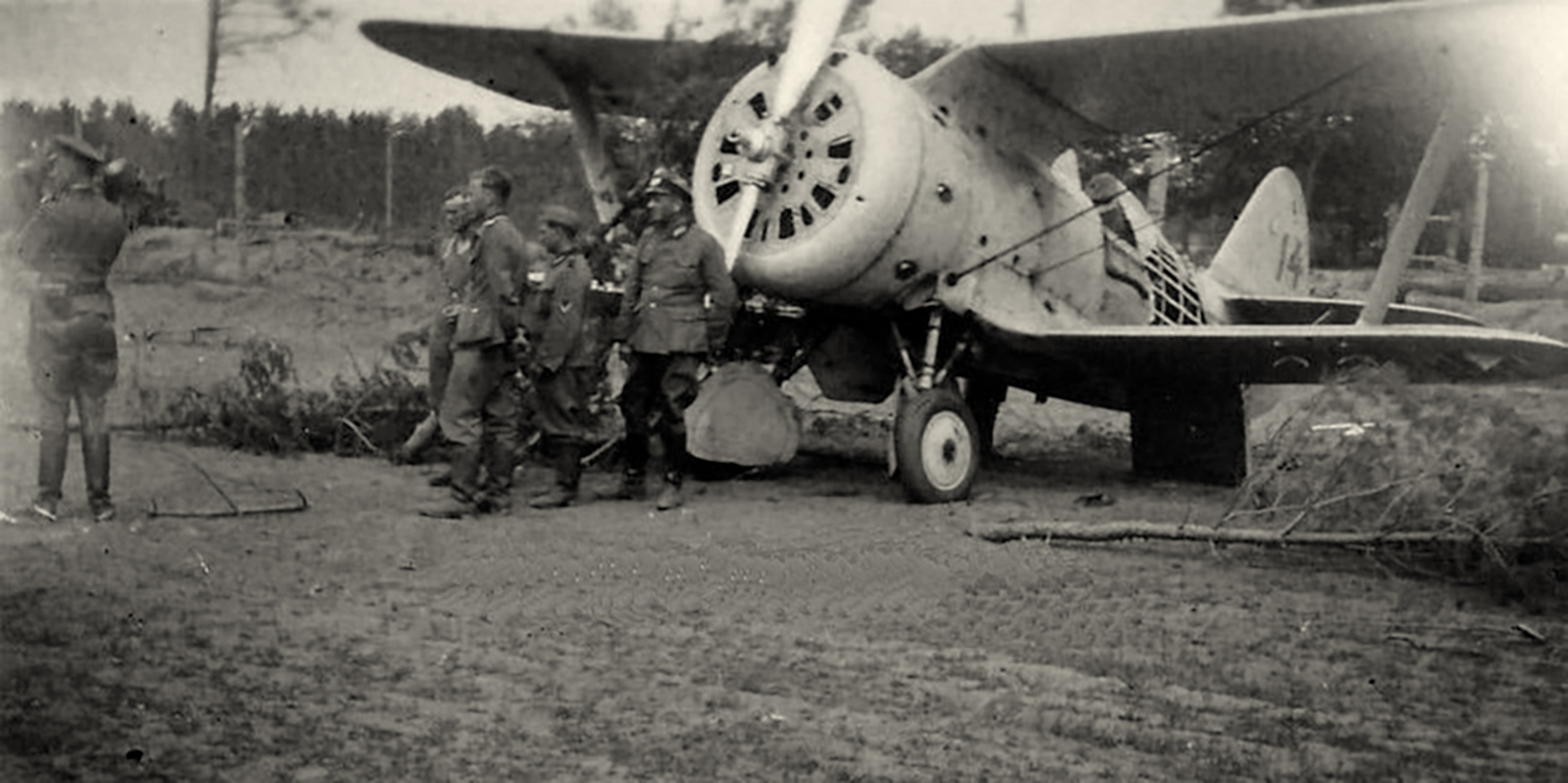 Polikarpov I 153 43IAP Red 14 captured at Balbasovo airfield Orsha during the Barbarrosa onslaught 1941 04