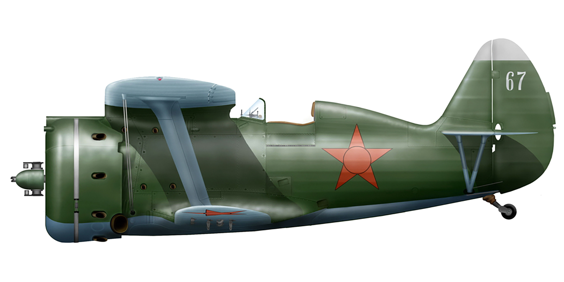 Polikarpov I 153 486IAP 64IAD 4Sqn White 67 Southwestern Front 1941 0A