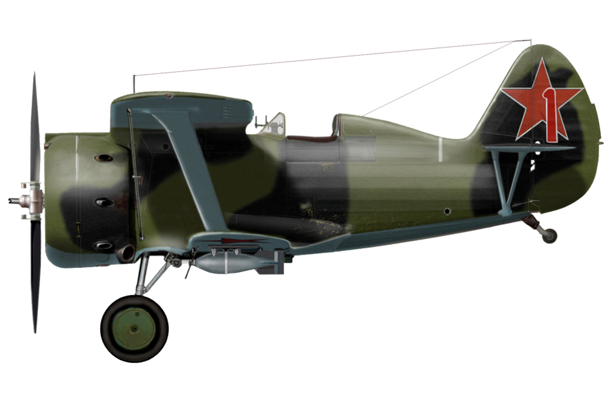 Polikarpov I 153 611IAP Red 1 during the Barbarrosa onslaught 1941 42 0A