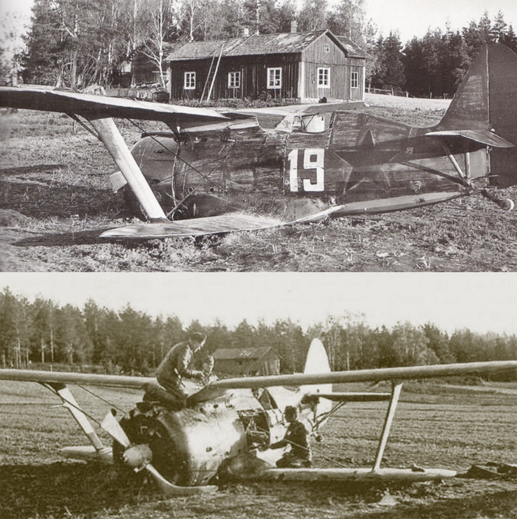 Polikarpov I 153 IAP White 19 forced landed Sommaro and captured 3rd Oct 1941 01