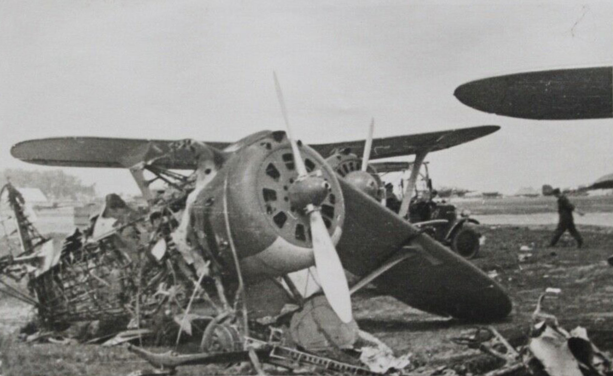 Polikarpov I 153 unknown unit aircraft destroyed during the Barbarrosa onslaught 1941 ebay 01