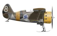 Asisbiz Ilmavoimat Polikarpov I 153 FAF 2.LeLv30 as IT18 White 8 Finland June 1942 0A