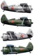 Asisbiz Polikarpov I 153 127IAP Red 1Sqn Blue 2Sqn Black 3Sqn White 4Sqn Leningrad front 1941 42 0A