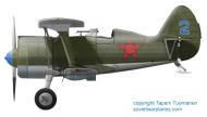 Asisbiz Polikarpov I 153 74ShAP Blue 2 captured at Malyye Zvody during the Barbarrosa onslaught 1941 0A