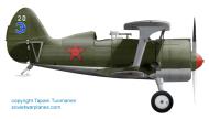 Asisbiz Polikarpov I 153 74ShAP Blue E captured at Rzesno during the Barbarrosa onslaught 1941 0A