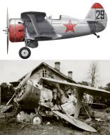 Asisbiz Polikarpov I 153 IAP Black 29 destroyed during the Barbarrosa onslaught 1941 0B