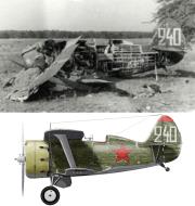 Asisbiz Polikarpov I 153 IAP Silver 240 destroyeded during the Barbarrosa onslaught 1941 0B