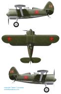 Asisbiz Polikarpov I 153 unknown unit Red 14 Moscow military district before the war 0A