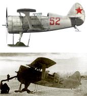 Asisbiz Polikarpov I 153 unknown unit Red 52 in winter camouflage Leningrad front 1941 42 0B