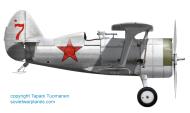 Asisbiz Polikarpov I 153 unknown unit Red 7 pre war markings Russia early 1941 0A