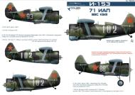 Asisbiz Profiles of various Polikarpov I 153 aircraft by Colibri decals no 72043 0A