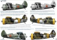 Asisbiz Profiles of various Polikarpov I 153 aircraft by Colibri decals no 72046 0B