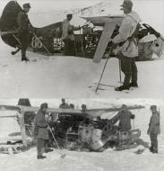 Asisbiz WW Polikarpov I 153 27IAP ski equipped Silver 86 captured in Murmansk area Winter 1942 01