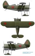 Asisbiz WW Polikarpov I 153 VVSKBF Red 85 Soviet Finnish war 1940 0A