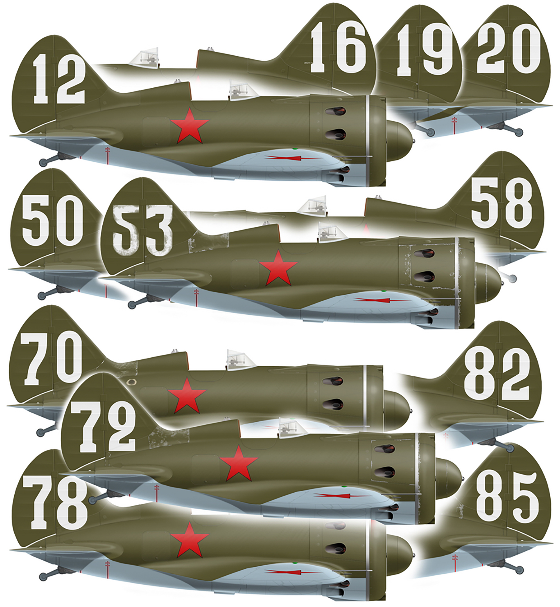 Polikarpov I 16 type 24 67IAP aircraft profiles Southern Front Mar 1941 0A