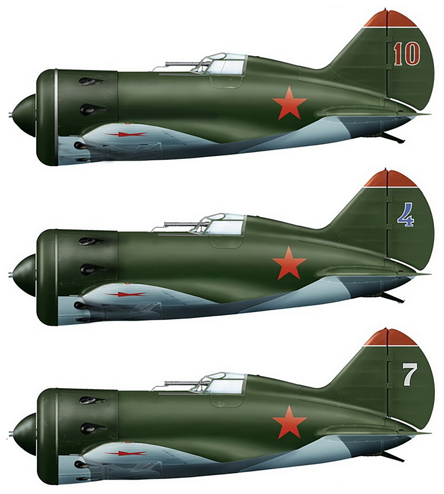 Polikarpov I 16 type 5 494IAP Red 10 Blue 4 and Silver 7 Shauliai Lithuania 1941 0A