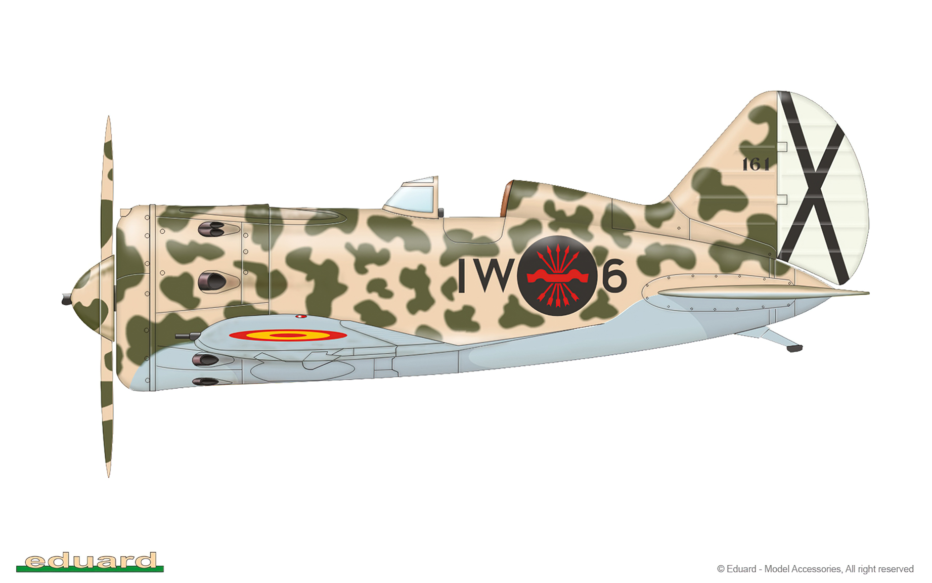 SCW Polikarpov I 16 Nationalist IW6 Moron Fighter School Moron AB Spain 1940 41 profile by Eduard 0A