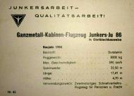 Asisbiz Vinatge Junkers Ju 86V4 performance data sheet in German 1934 web 01