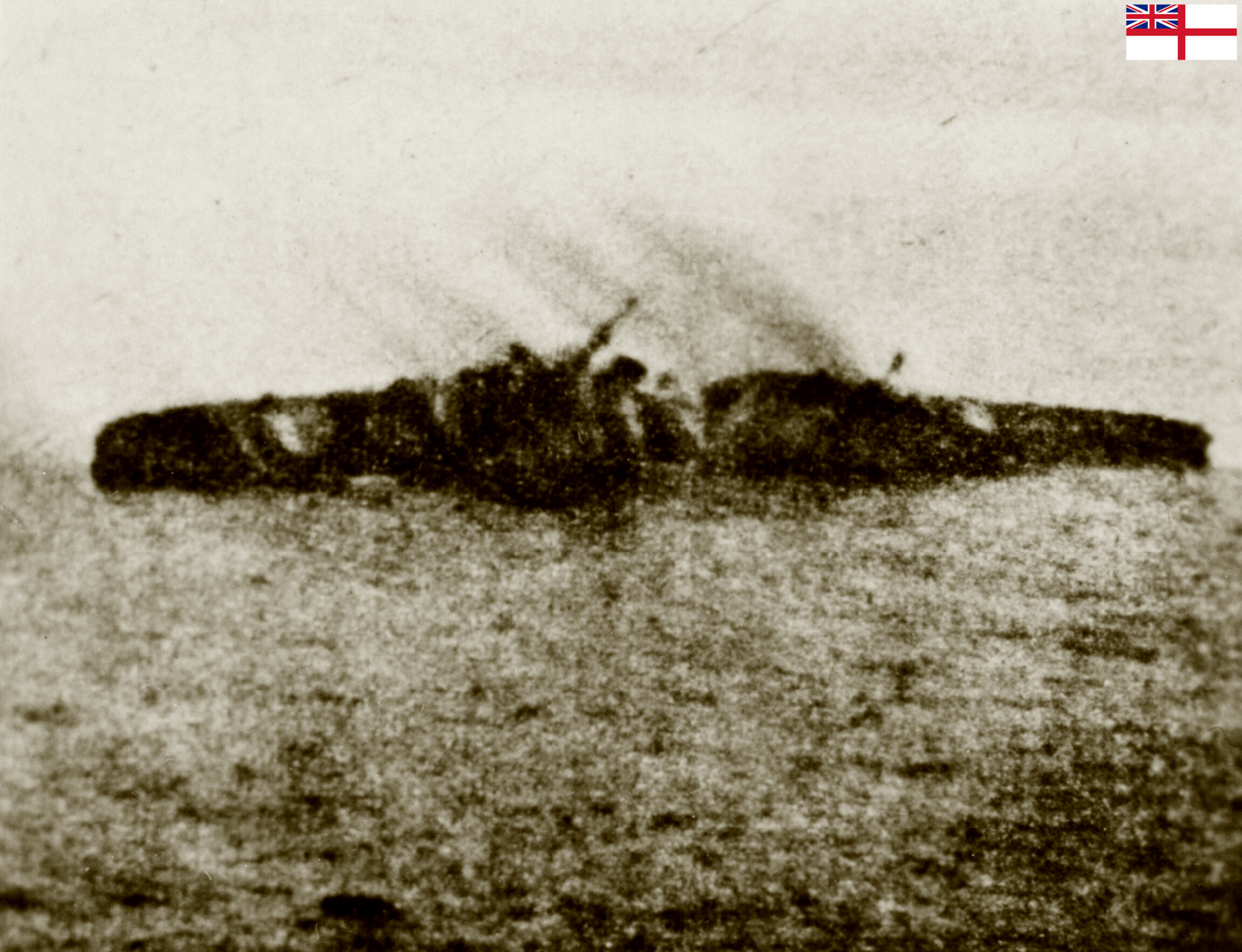 German airman recording the sinking of HMS Gloucester off the coast of Crete 22 May 1941 IWM HU1997D