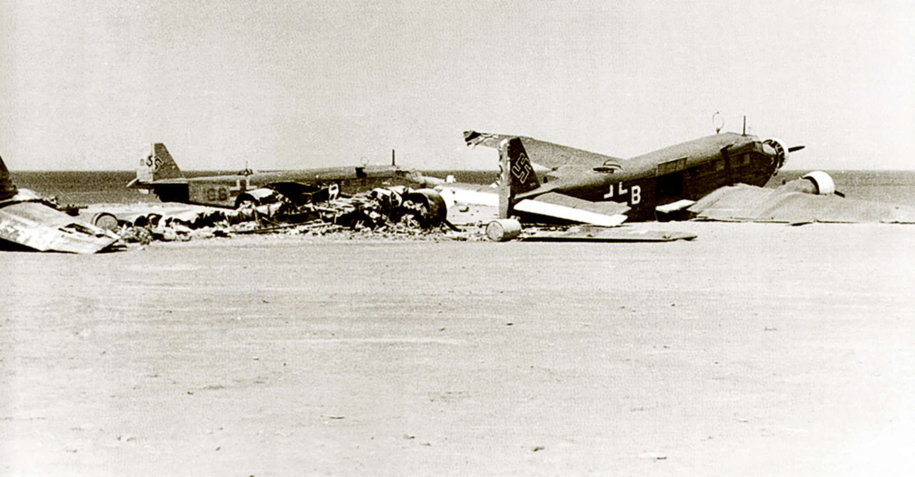 Maleme airfield Crete Junkers Ju 52 3mg4e wrecked on Maleme AF Crete 1941 03
