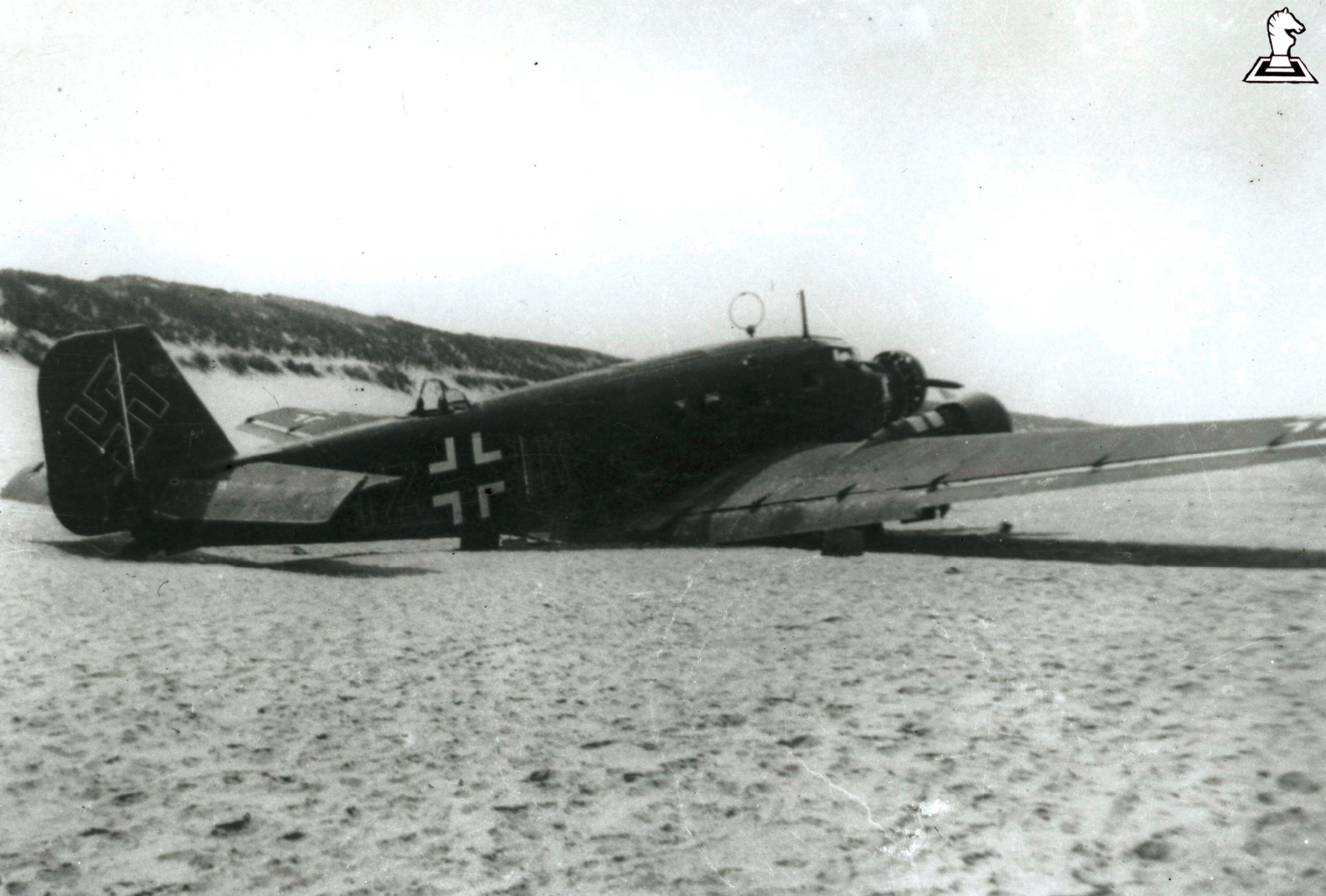 Fall Gelb Junkers Ju 52 3m KGrzbV1 1Z+IK force landed during the Dutch invasion May 1940 NIOD
