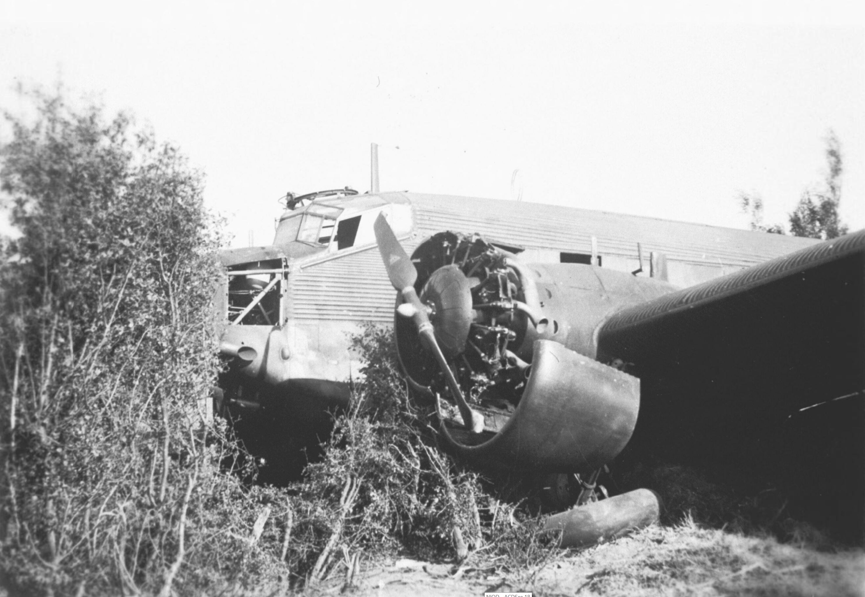 Fall Gelb Junkers Ju 52 3m shot down near Ypenburg Netherlands May 1940 NIOD2