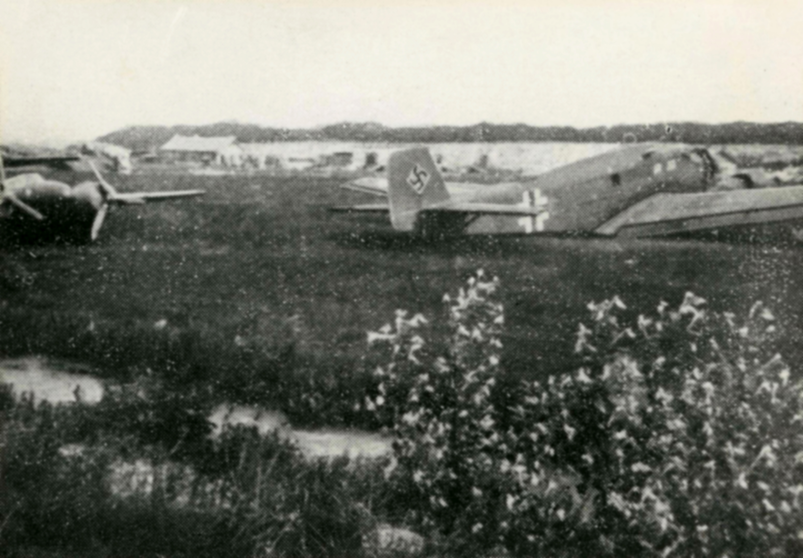 Fall Gelb Junkers Ju 52 landed at Ockenburg airfield near the Hague 10th May 1940 NIOD