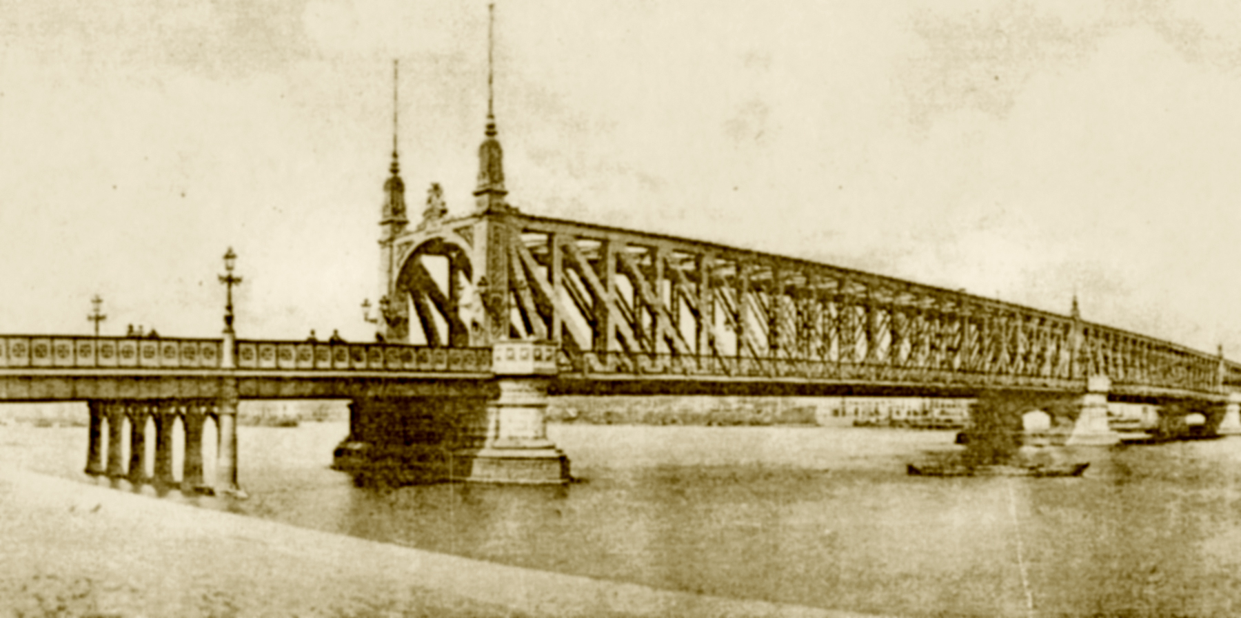 Willemsbrug shortly after its opening in 1878 as seen from Noordereiland wiki 01