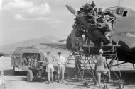 Asisbiz MTO Junkers Ju 52 Transportgeschwader 4 undergoing BMW engine replacement at Corfu field 1942 05