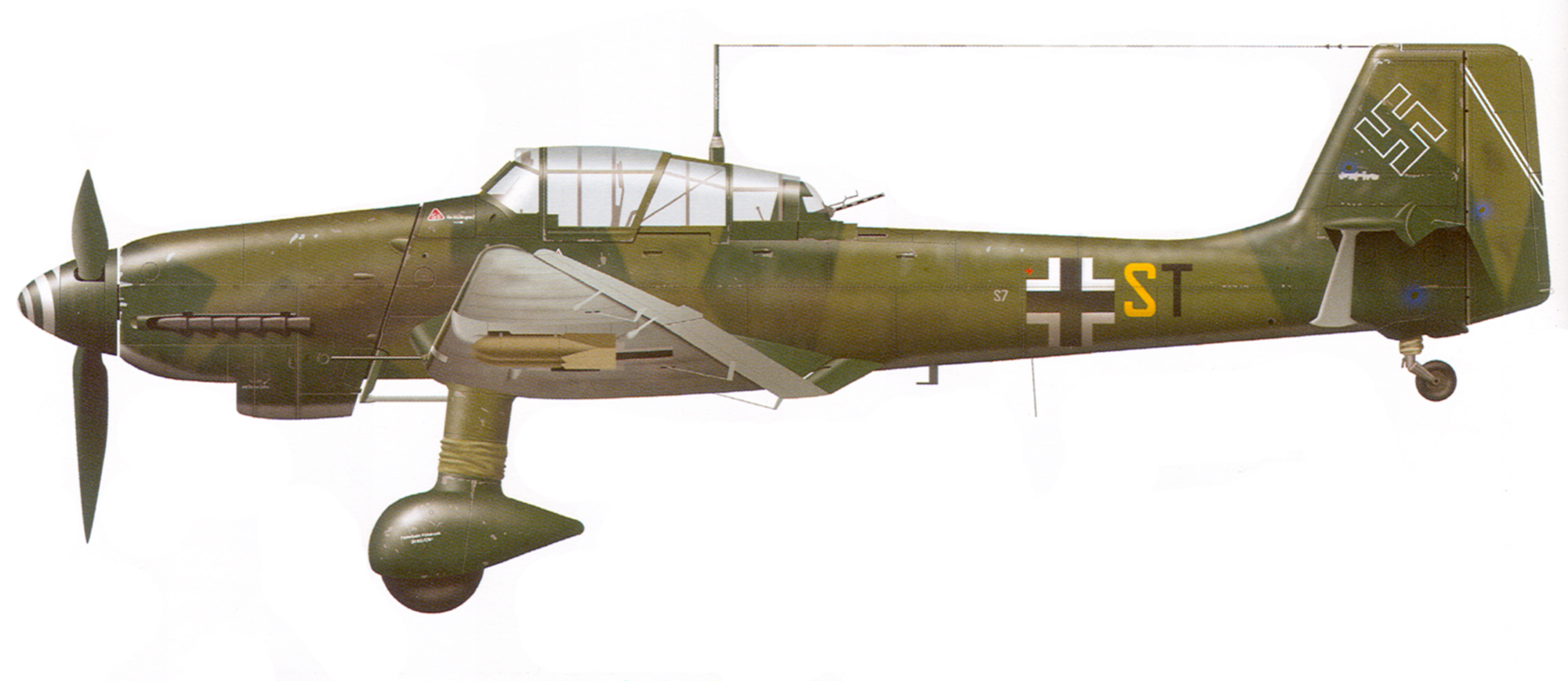 Junkers Ju 87D5 Stuka 10.(Pz)SG3 (S7+ST) Latvia Aug 1944 0A