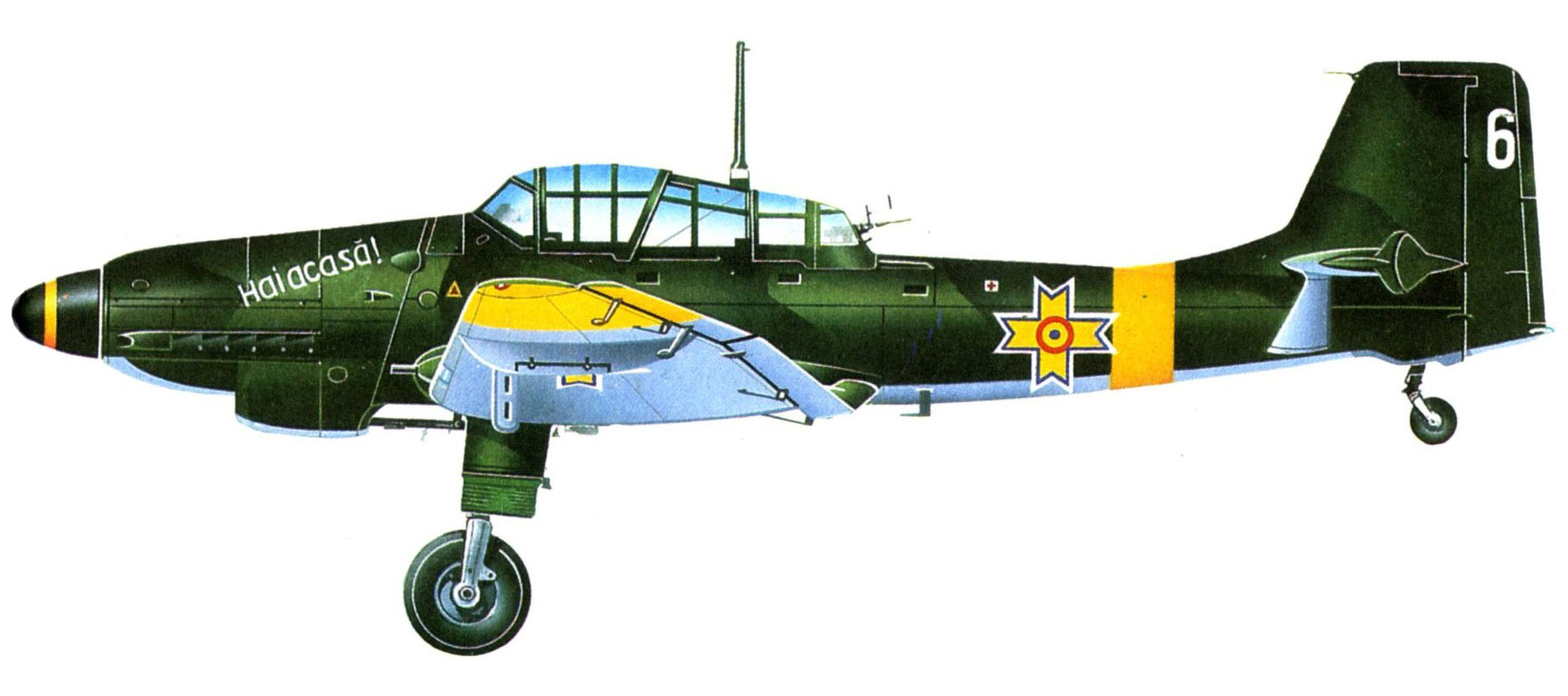 Junkers Ju 87D3 Stuka FARR Grupp 6 White 6 Rumania 1943 0A