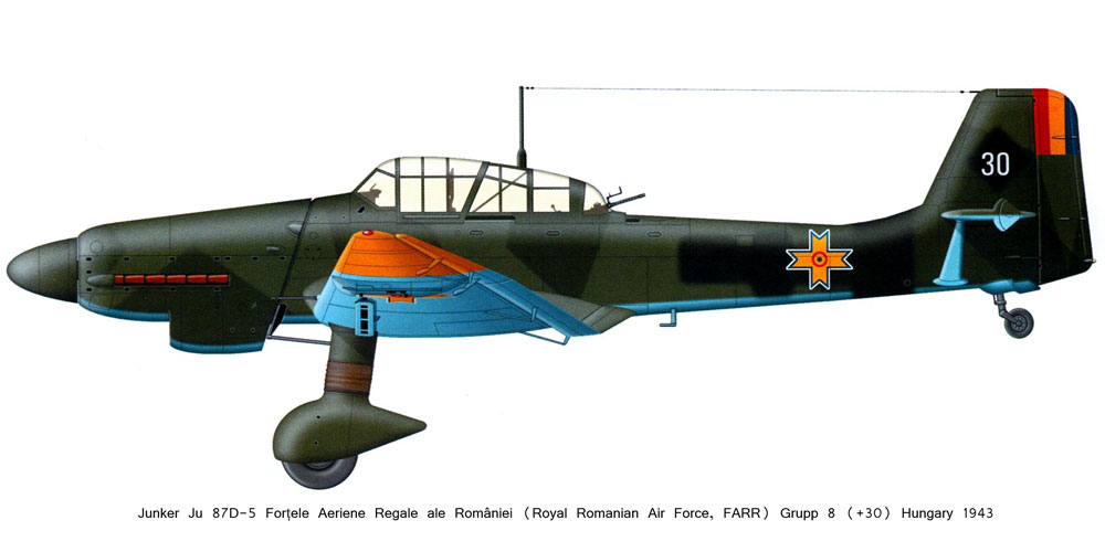Junkers Ju 87D5 Stuka FARR Grupp 8 White 30 Rumania 1944 0A