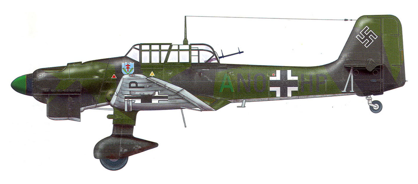 Junkers Ju 87B1 Stuka FFSC12 green A Stkz NO+HP Prague Ruzyne Czechoslovakia 1941 0A