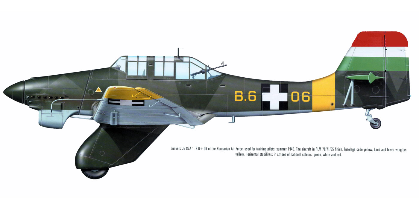 Junkers Ju 87A1 Stuka HAF (B6+06) Hungary 1943 0A