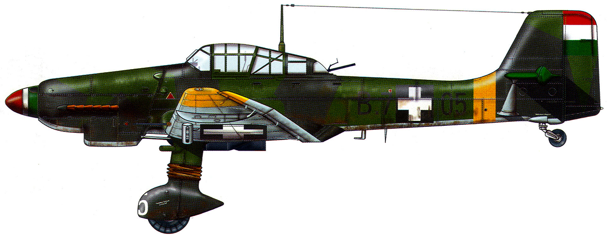 Junkers Ju 87D5 Stuka HAF 2.102 (B7+05) Hungry 1943 0A
