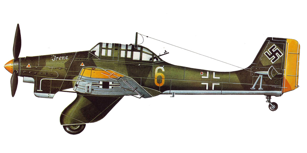 Junkers Ju 87A Stuka training school yellow 6 named Irene Germany 1938 39 0A