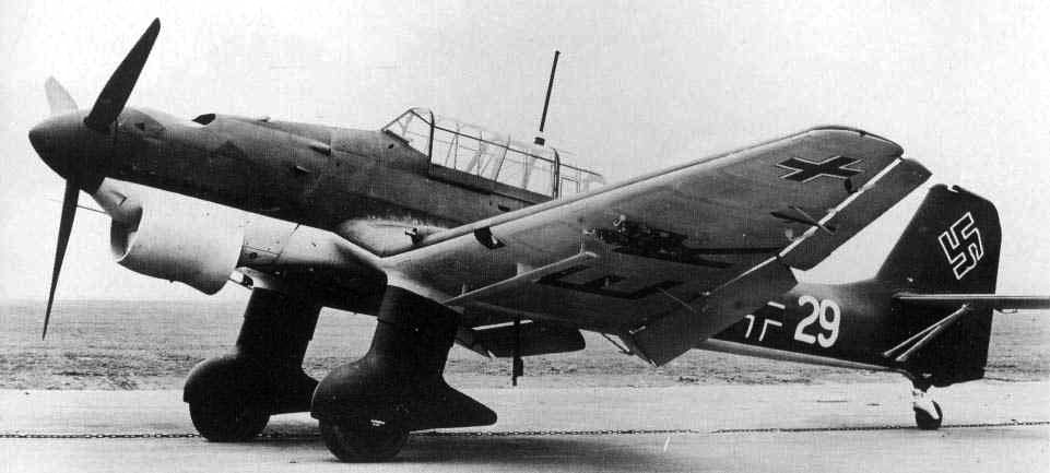 Junkers Ju 87B1 Stuka in early unit markings coded (EK+29) 02