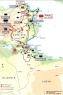 Asisbiz Artwork showing a map of Tunisia Campaign 01