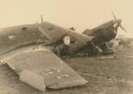 Asisbiz Junkers Ju 87R Stuka unknown unit landing accident with a Junkers Ju 52 ebay 01