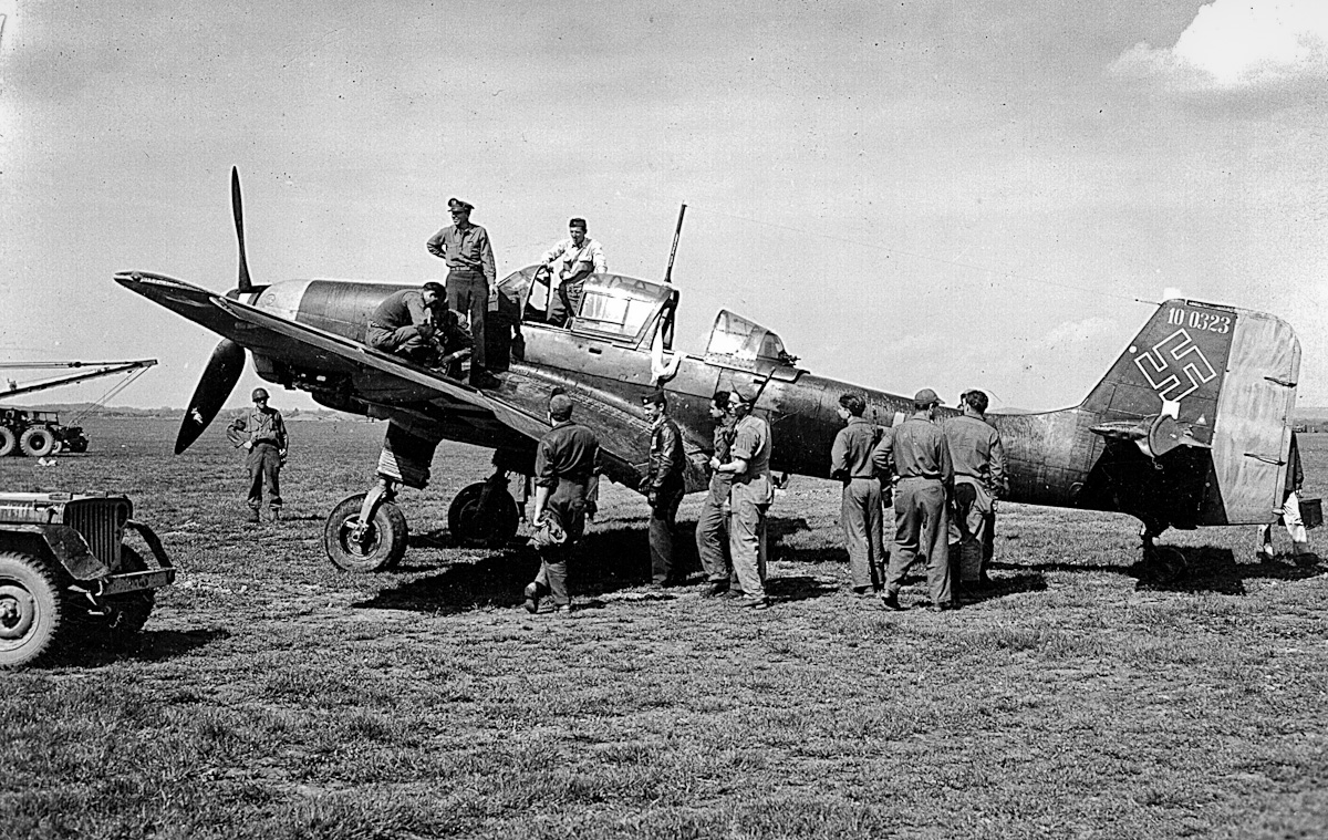 Junkers Ju 87D8 Stuka NJGr WNr 100323 B captured by American forces Europe 01