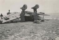 Asisbiz An overturned fully loaded Ju 87 Stuka with flaps fully extended most likely a fatal accident 01