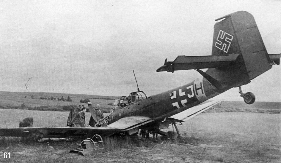Junkers Ju 87D8 Stuka 1.NSG9 (+JH) shot down Russia 1943 01