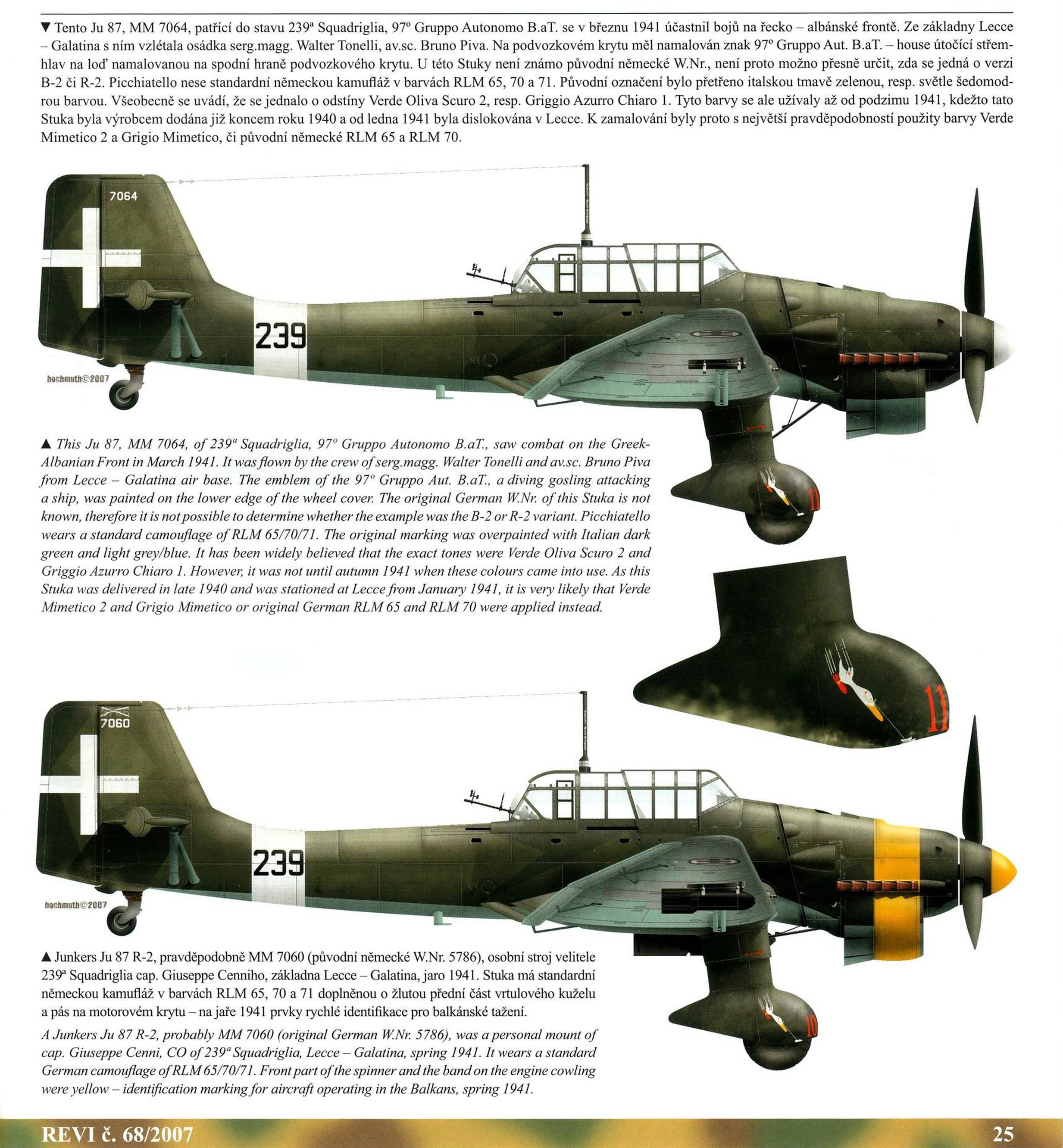 Junkers Ju 87 Picchiatello RA article and profiles by Revi 68 2007 Page 25