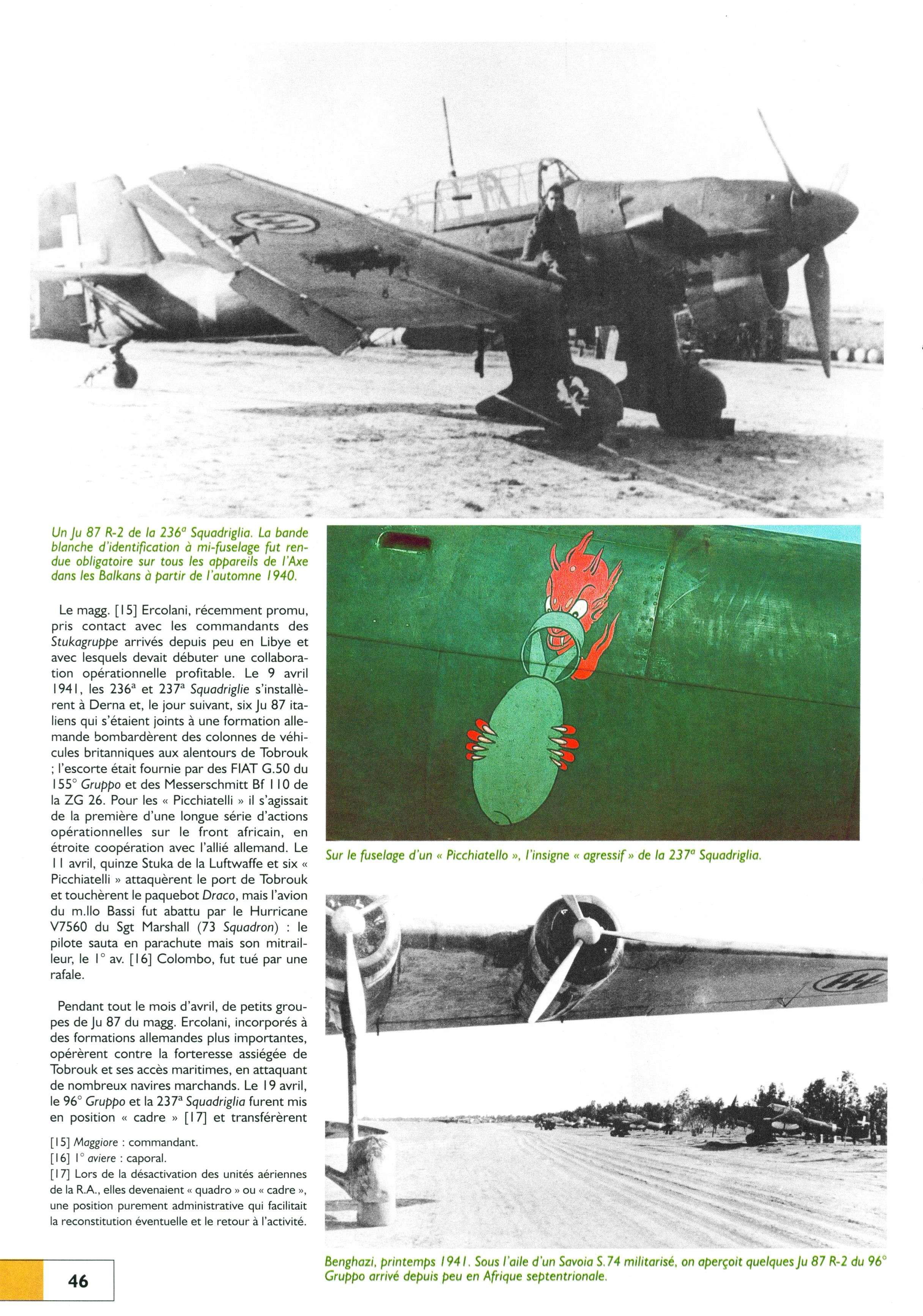 Junkers Ju 87 Picchiatello RA article by Avions 160 page 46