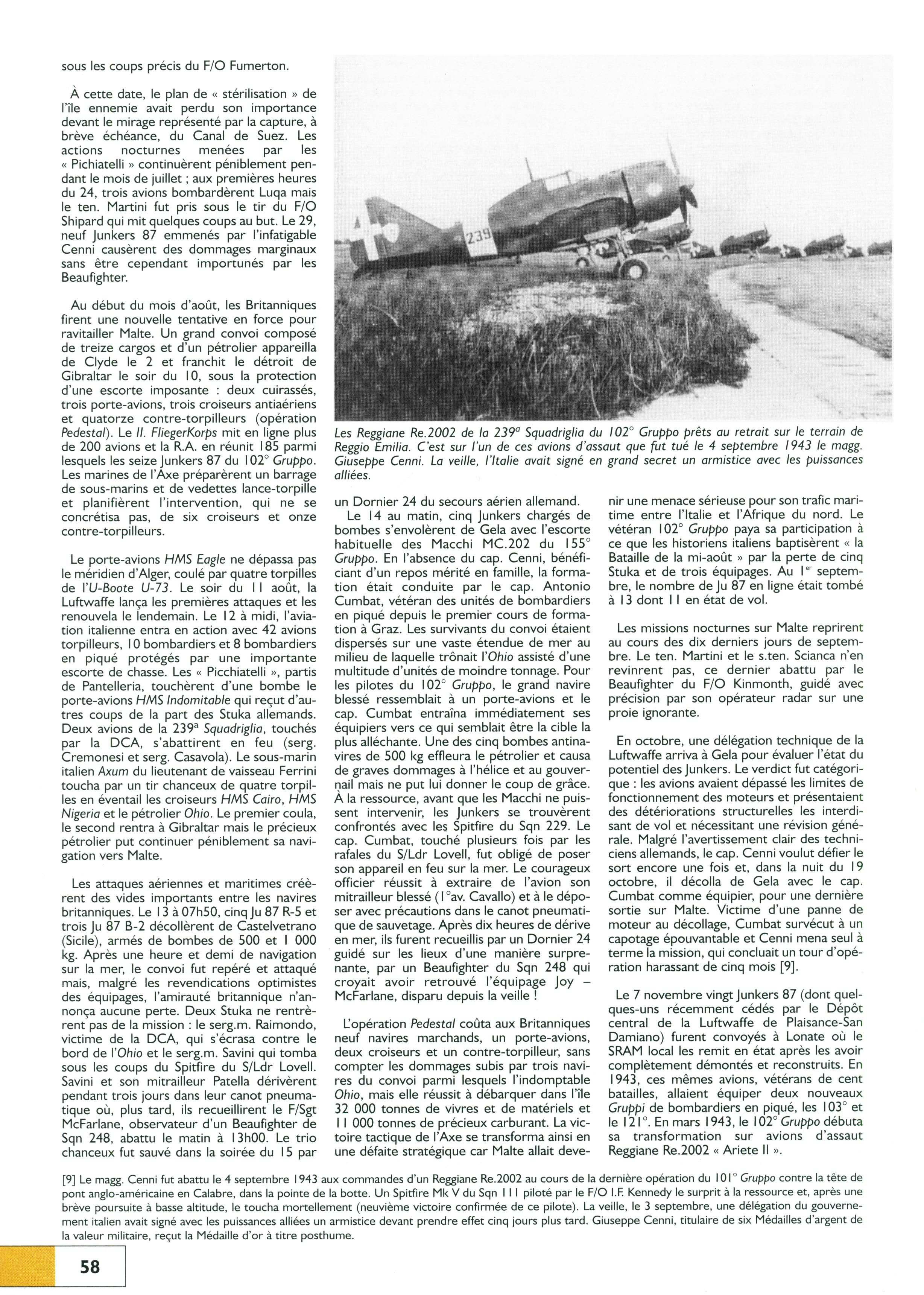Junkers Ju 87 Picchiatello RA article by Avions 162 page 58