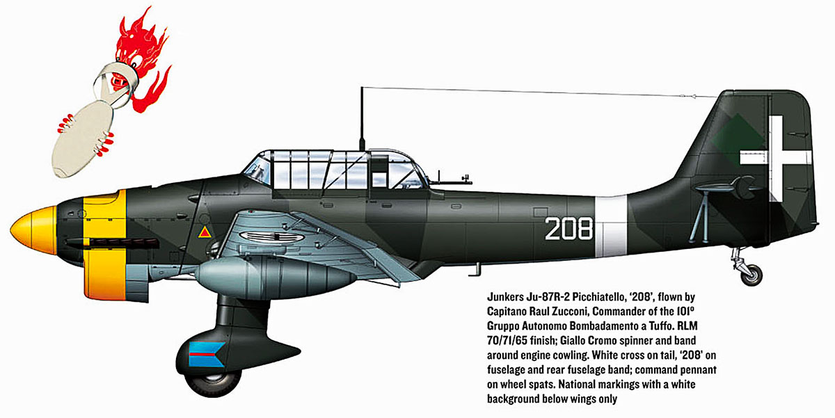 Junkers Ju 87R2 Picchiatelli RA 101Gr 208Sa Raul Zucconi Albania 1941 0A