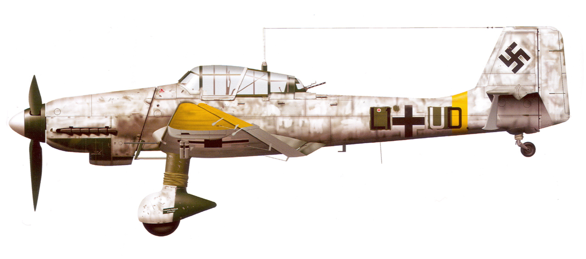 Junkers Ju 87D5 Stuka Stab III.SG1 (L1+UD) Russia winter 1943 44 0A