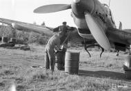 Asisbiz Junkers Ju 87D5 Stuka 3.SG3 S7+LL being refueled at Immola 2nd Jul 1944 02