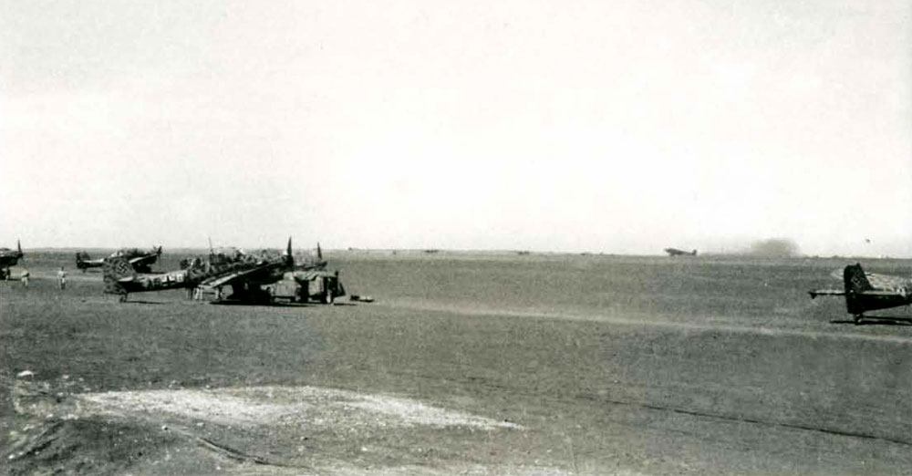 Junkers Ju 87R2 Stuka 1.StG1 (A5+GH) at its desert base in North Africa 01