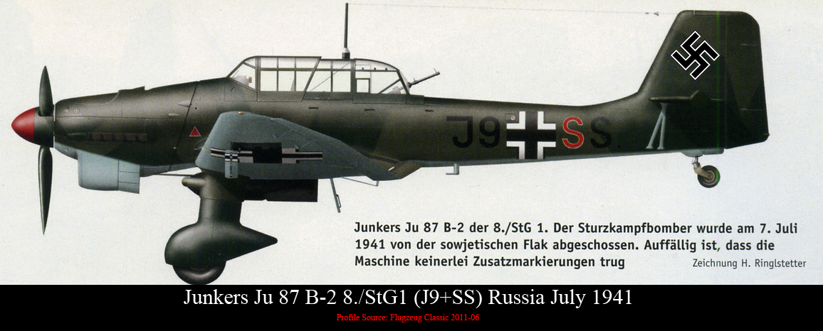Junkers Ju 87B2 Stuka 8.StG1 (J9+SS) Russian Front 1941 0B